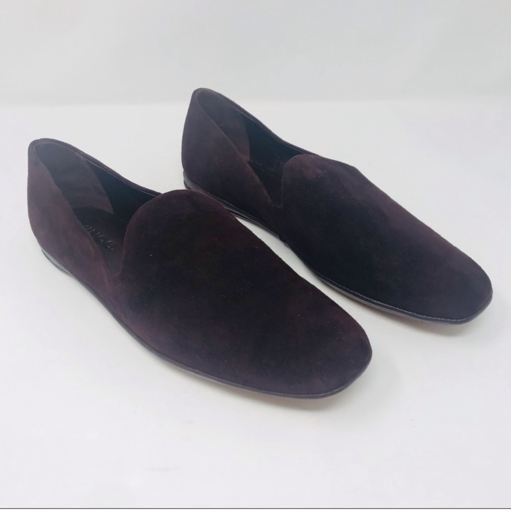 Vince Suede Paz Venetian Suede Leather Loafer Flats Plum Size 6 - Picture 2 of 6